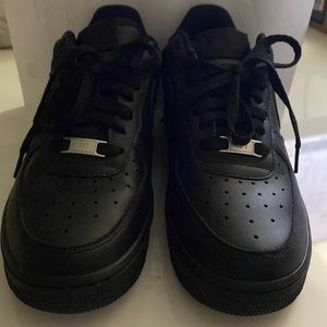 Black Nike air force 1’s